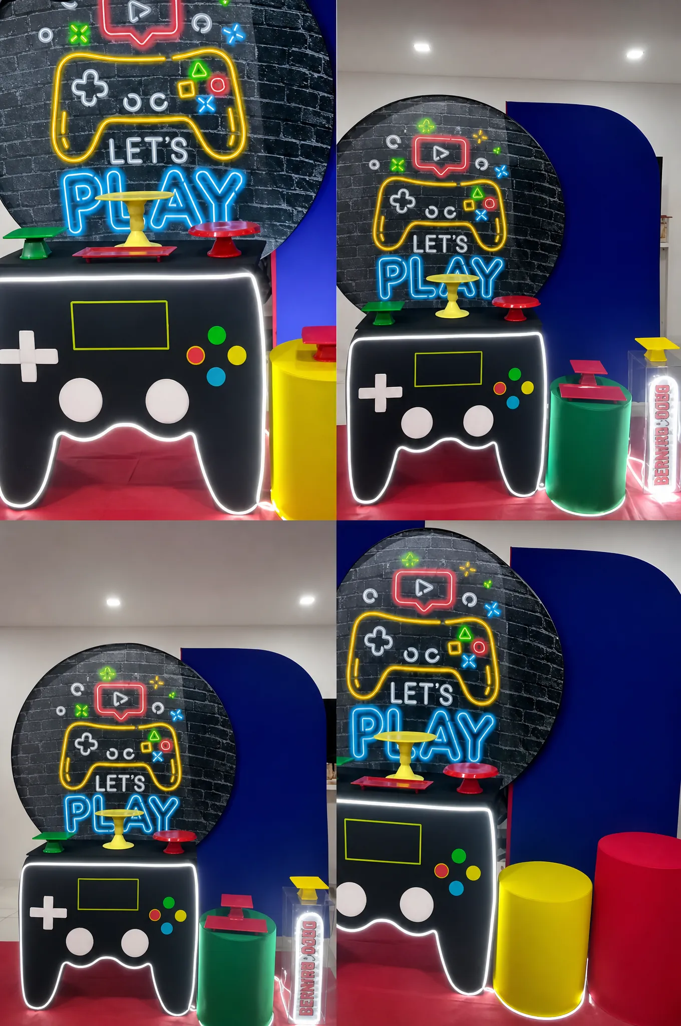 Decoração tema Video Game Neon