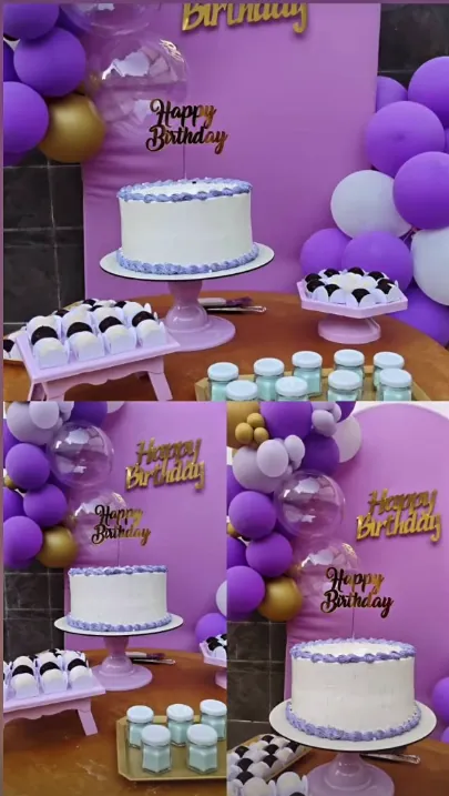 Decoração tema Roxo e Princesas